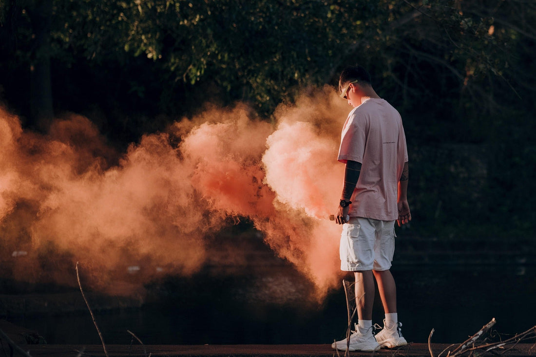 a man is standing wearing dolce vio t-shirt