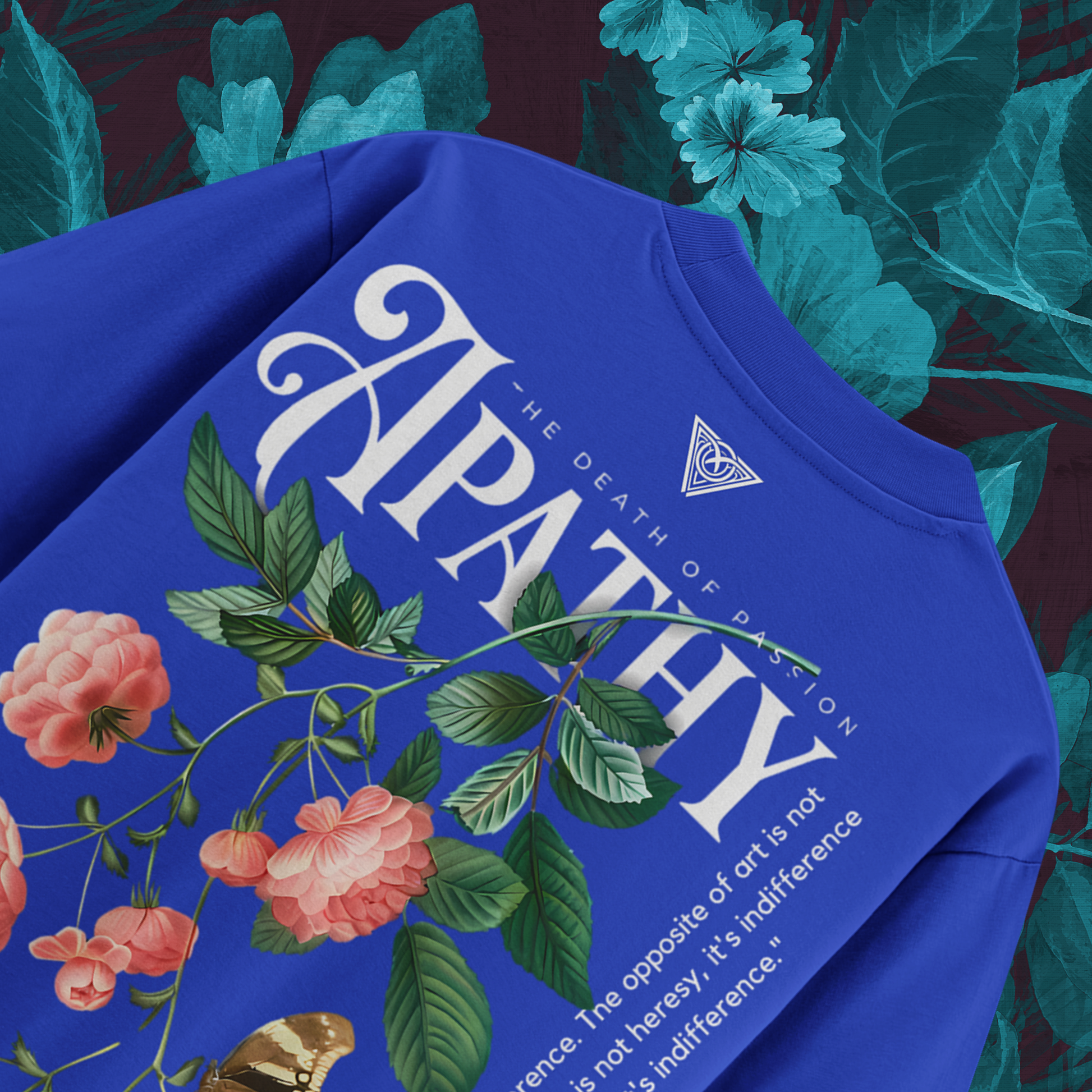 Delca Vio "Apathy Bloom" Royal Blue Graphic T-Shirt