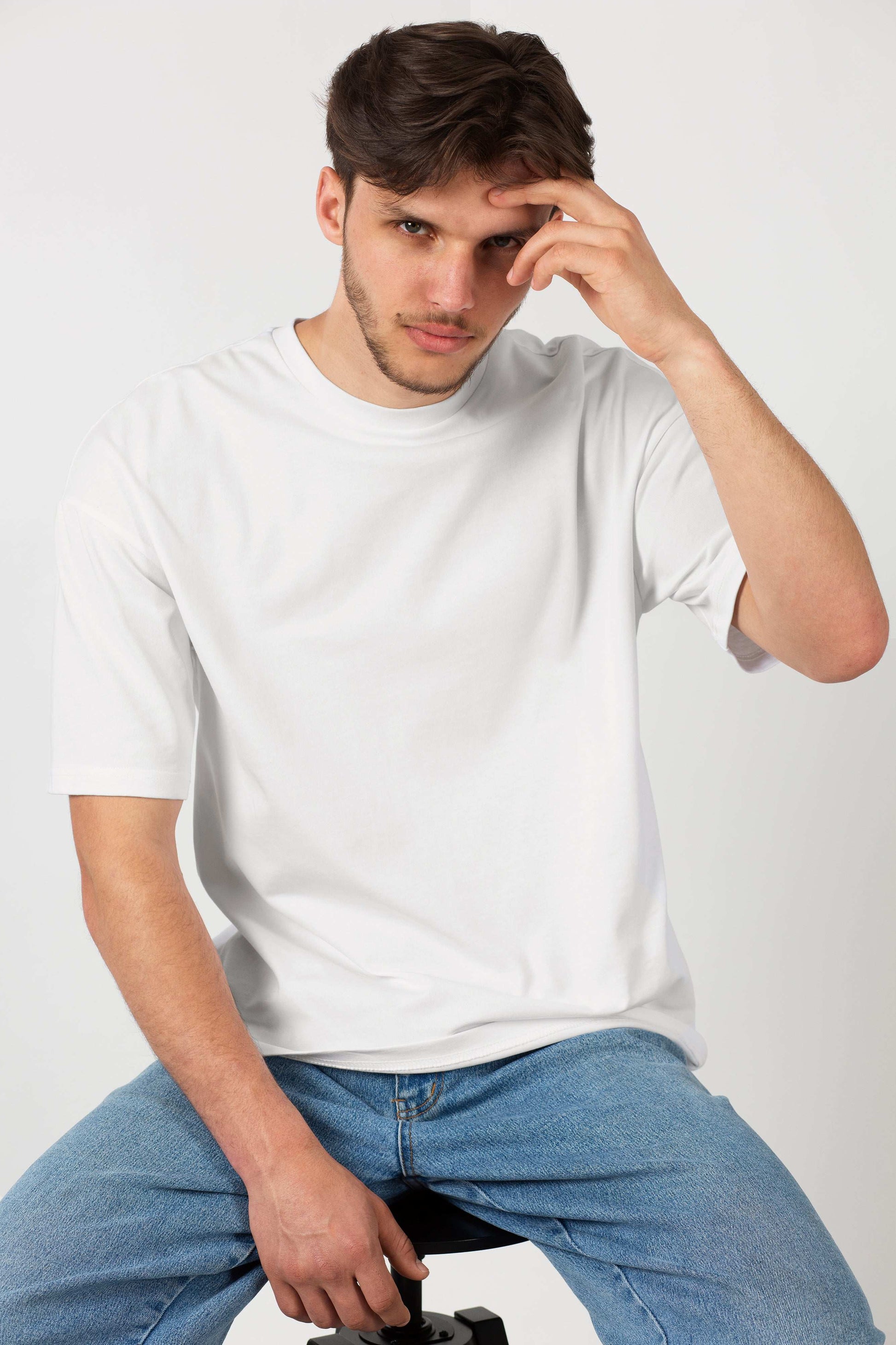 Dolce Vio Luxe French Terry Tee - Ivory Cloud