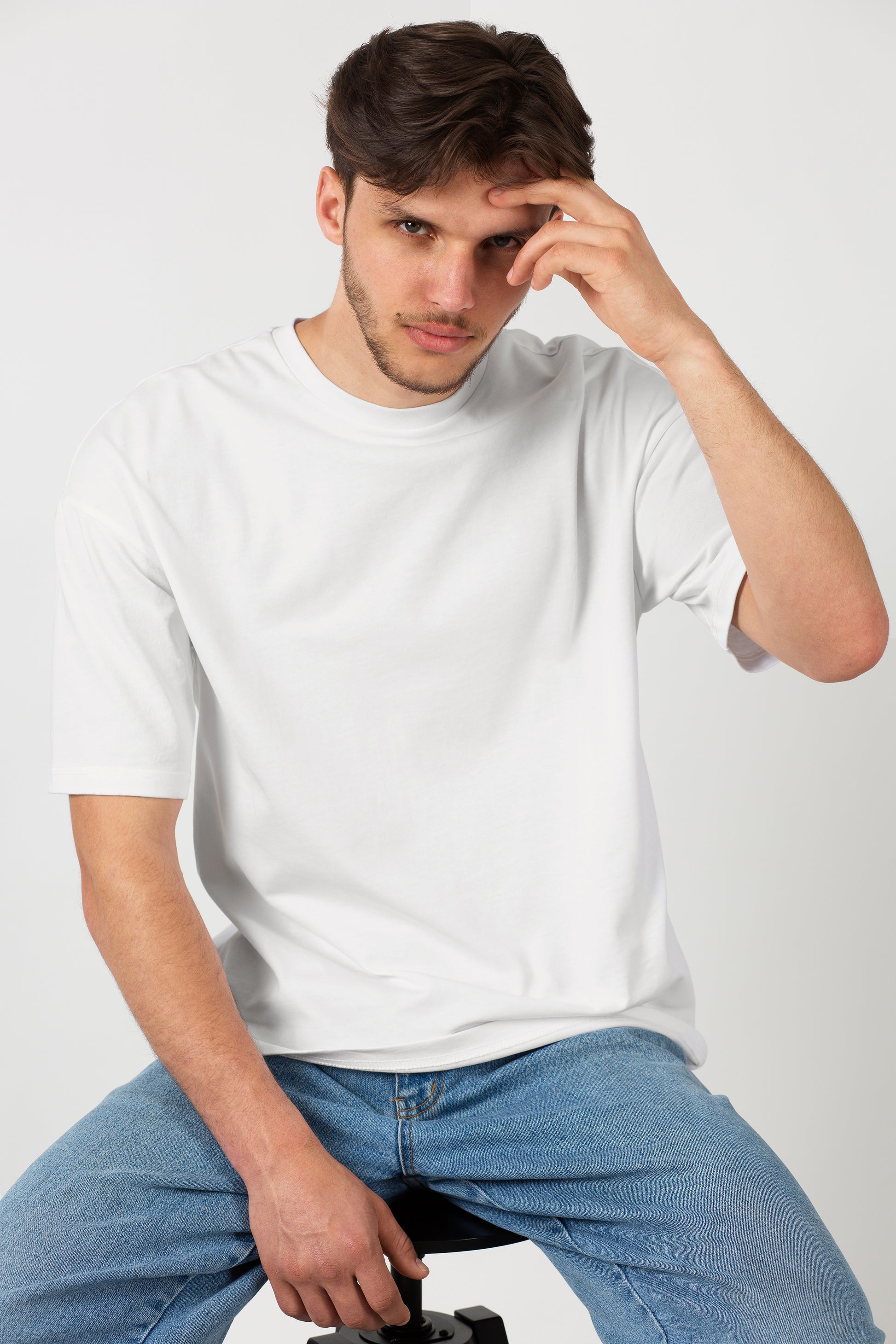 Dolce Vio Luxe French Terry Tee - Ivory Cloud