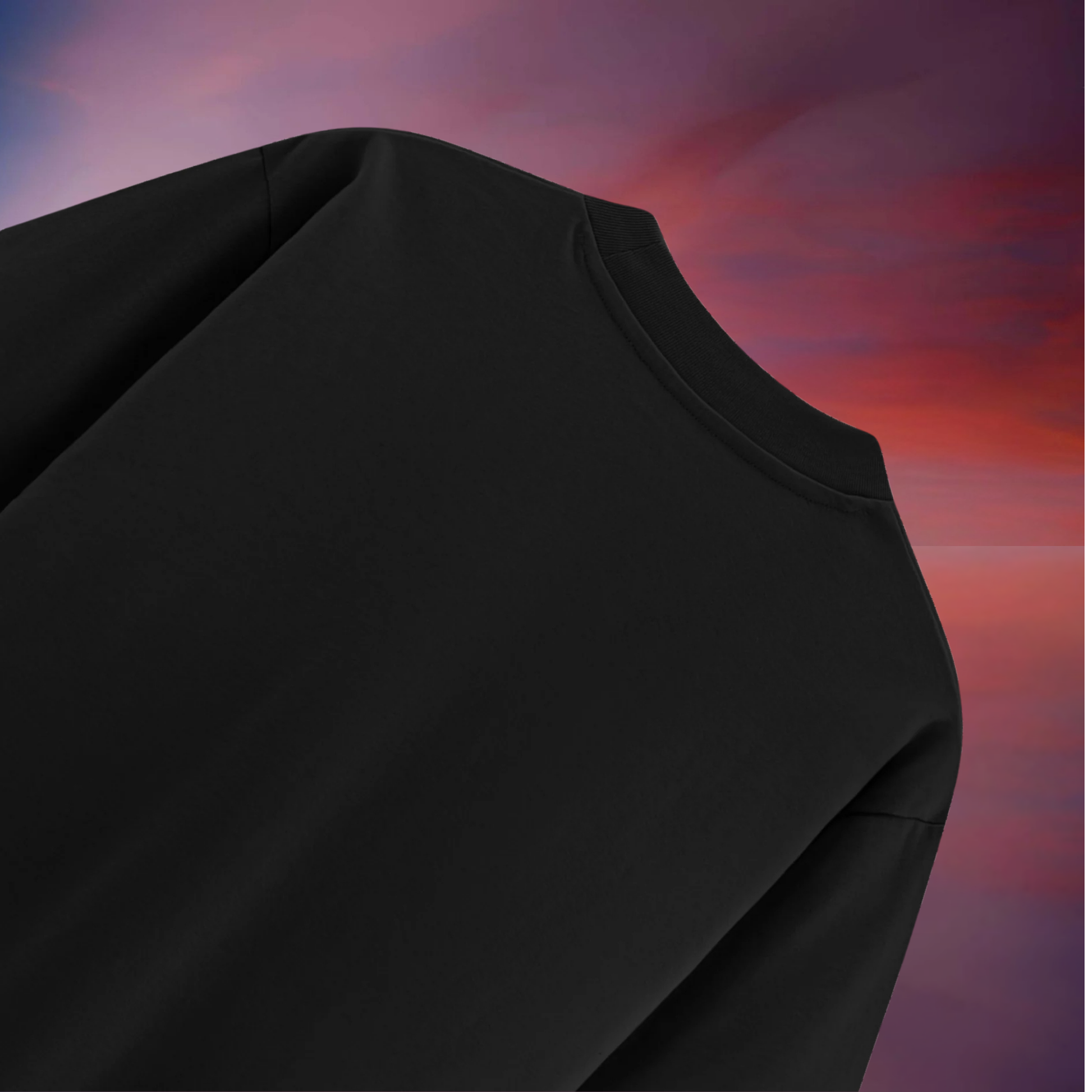 Dolce Vio Luxe French Terry Tee - Obsidian Black