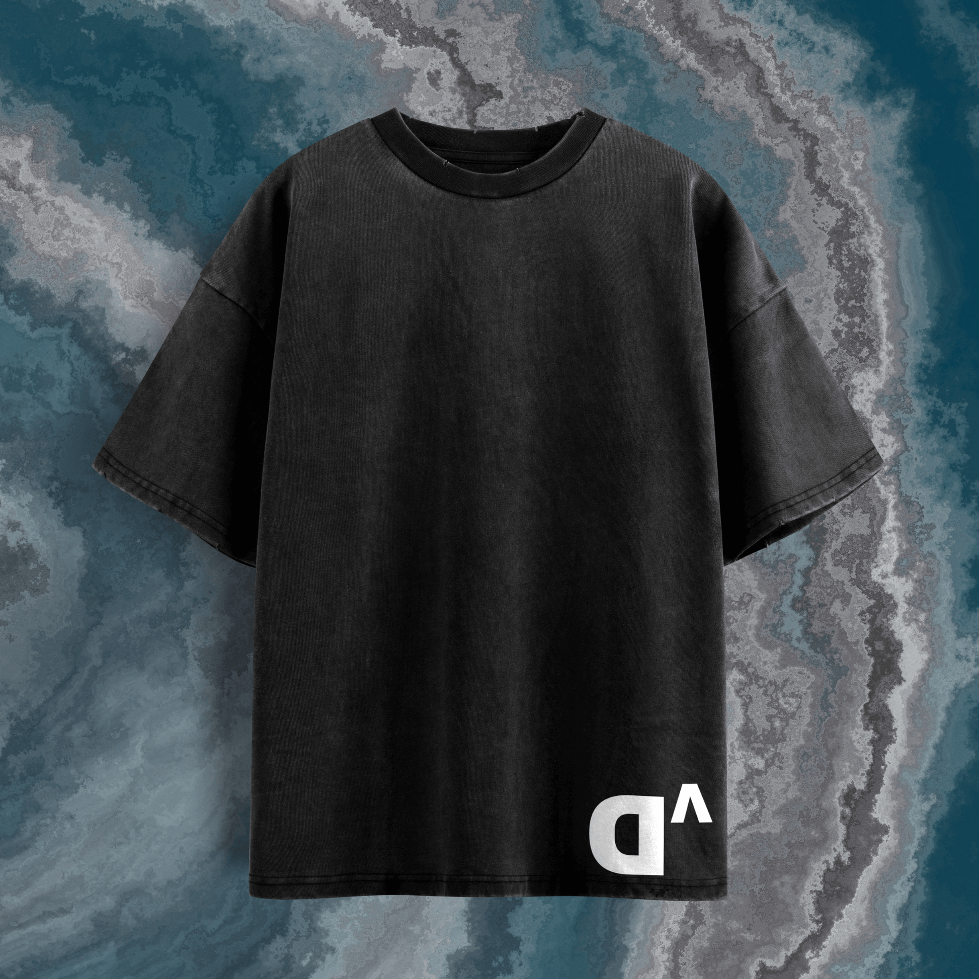 Dolce Vio Signature "Washed Edge" Acid Black Tee