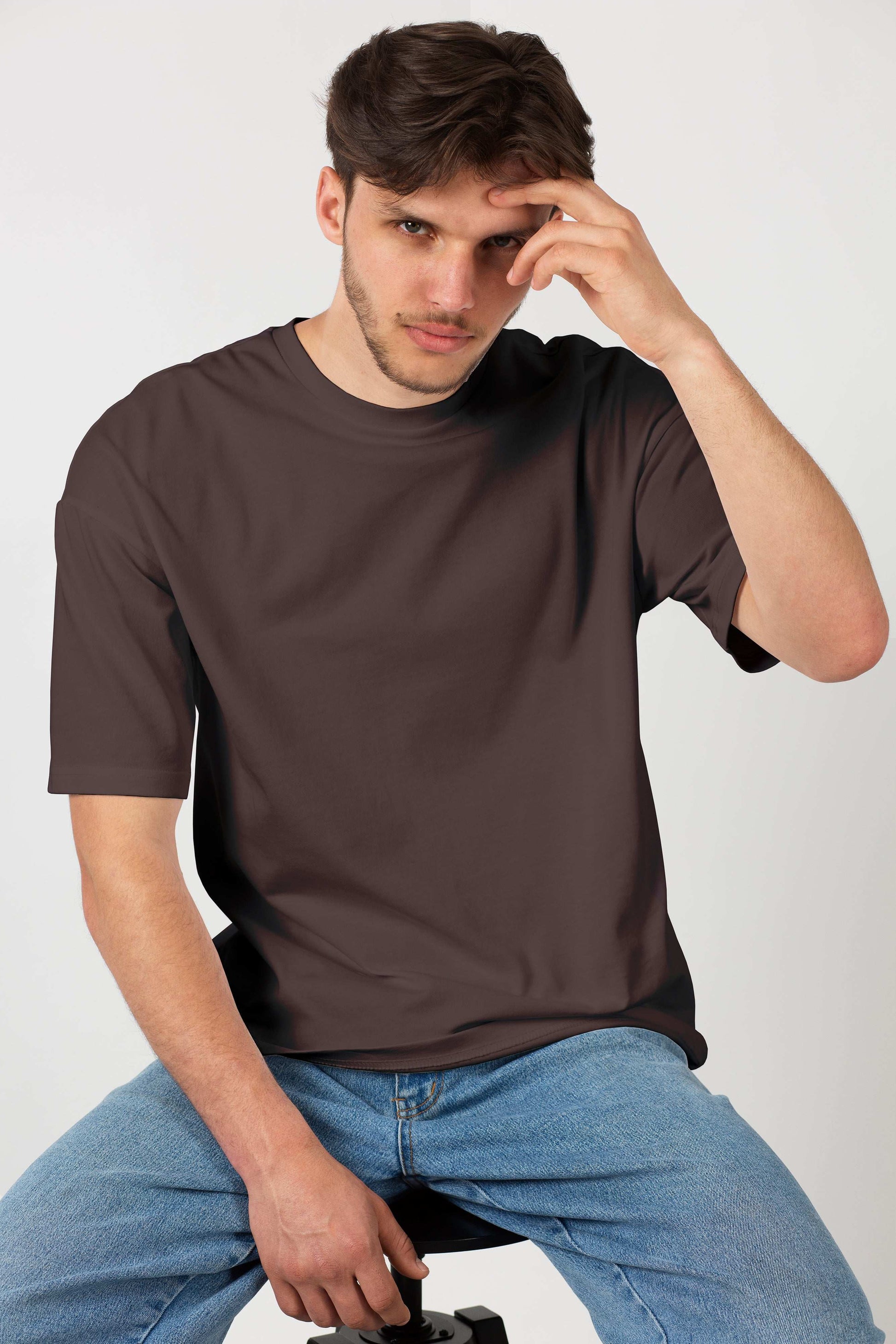 Dolce Vio Luxe French Terry Tee - Cocoa Bean