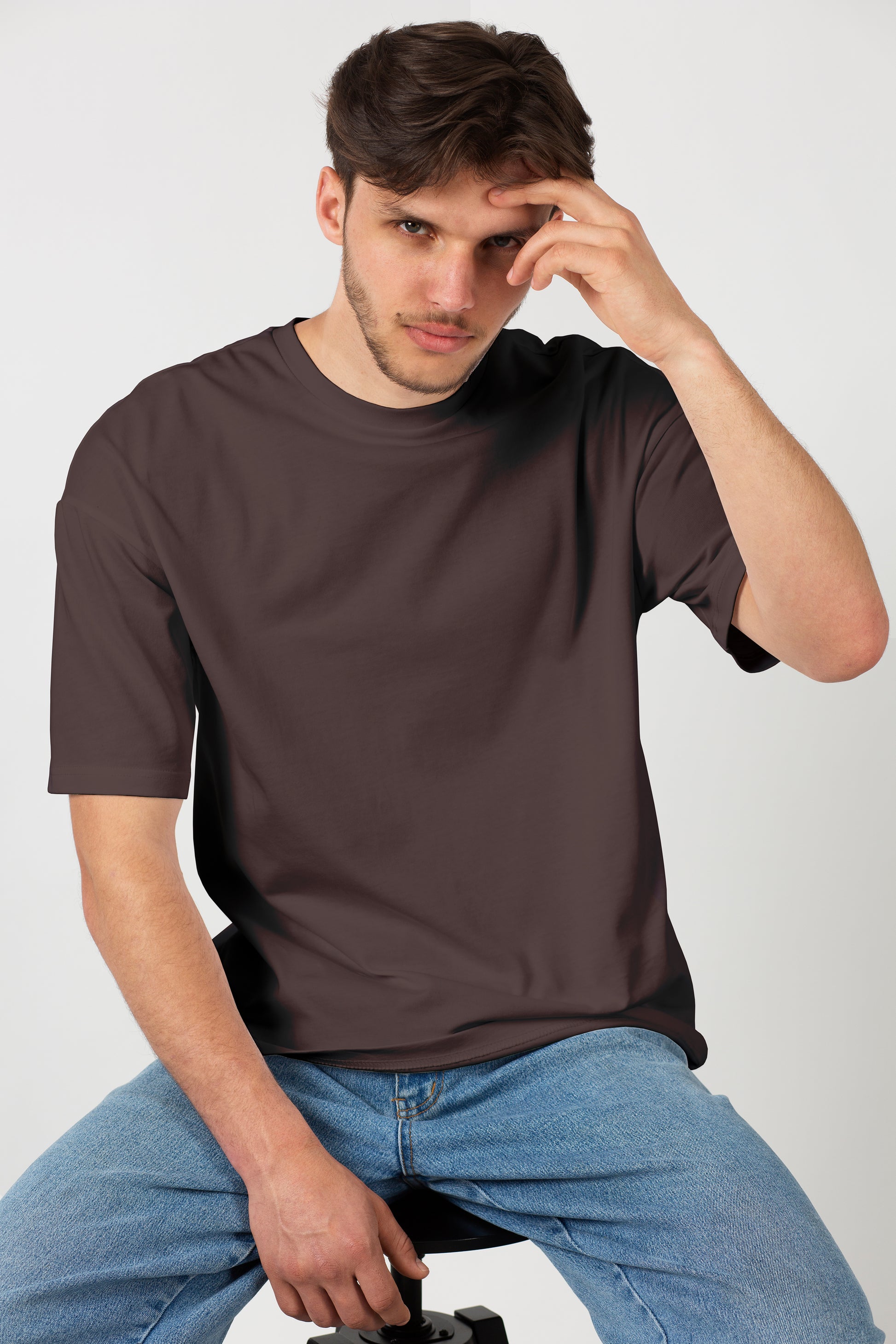 Dolce Vio Luxe French Terry Tee - Cocoa Bean