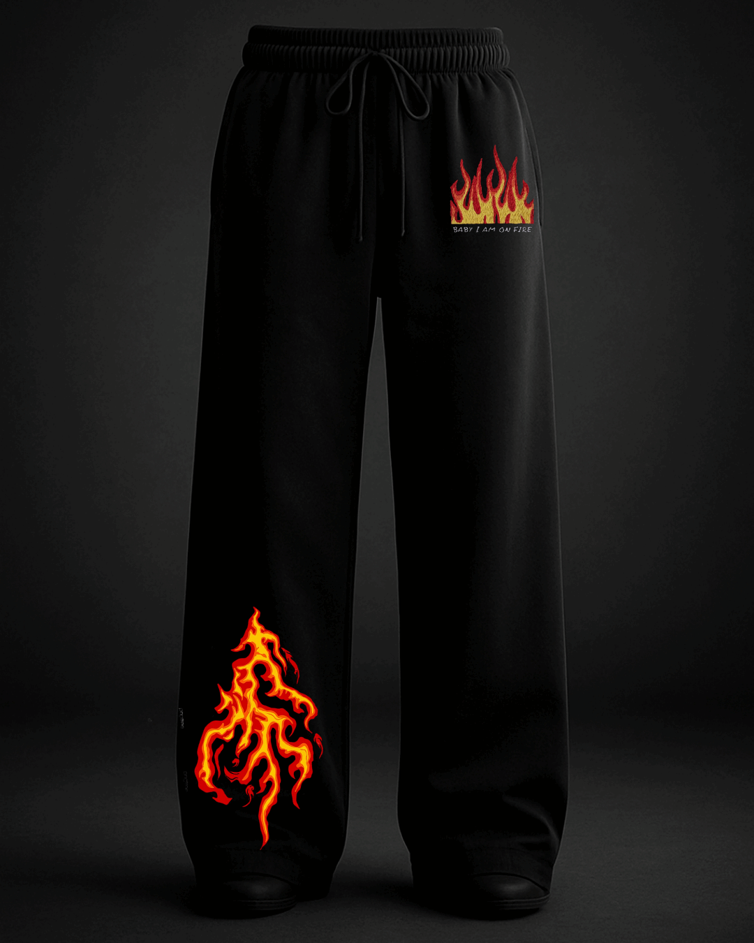 Dolce Vio "Inferno Drift" Flame Graphic Sweatpants