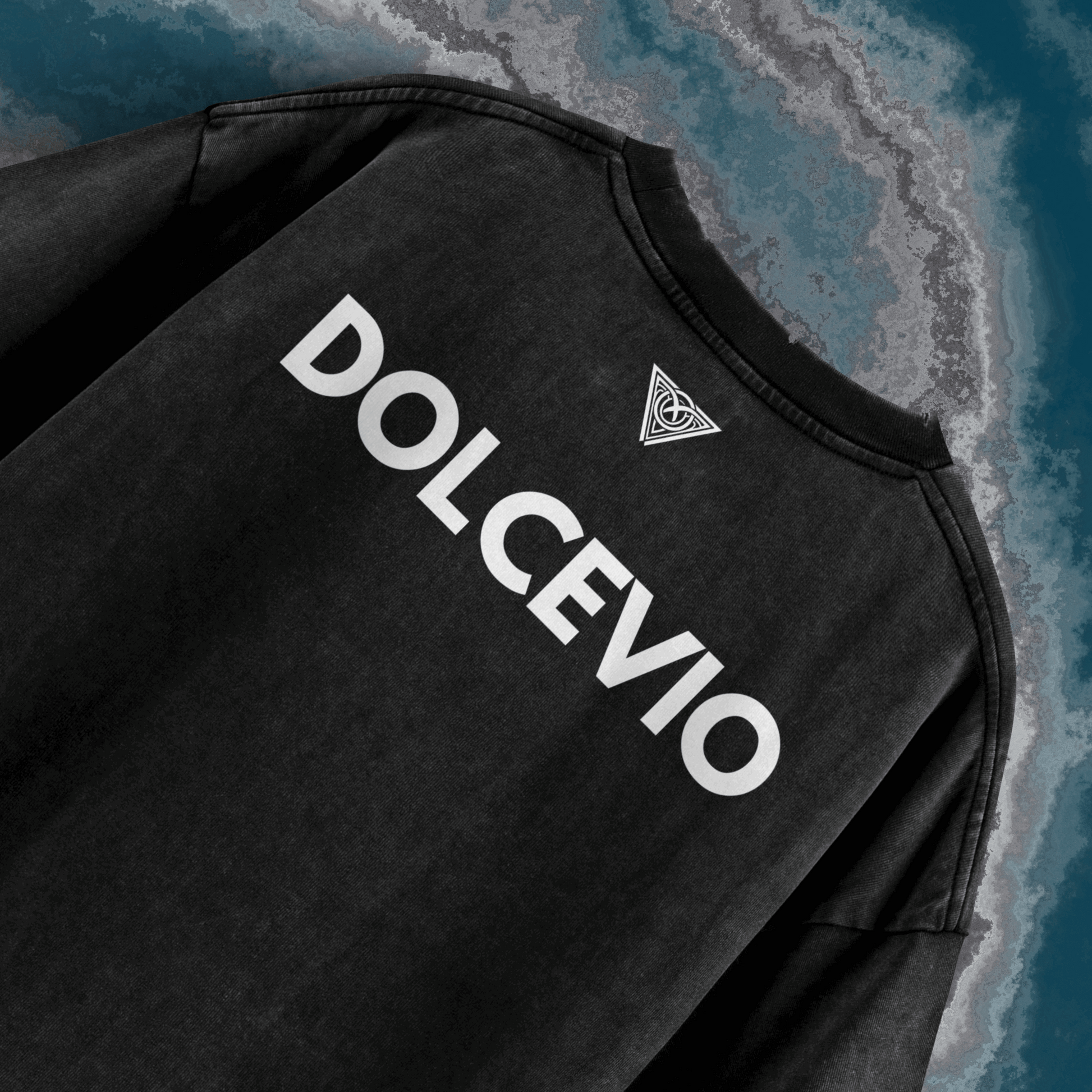 Dolce Vio Signature "Washed Edge" Acid Black Tee