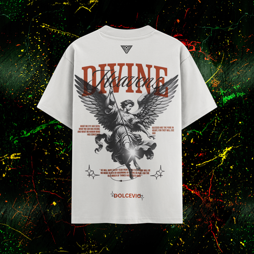 Delca Vio "Divine Wings" Graphic White T-Shirt