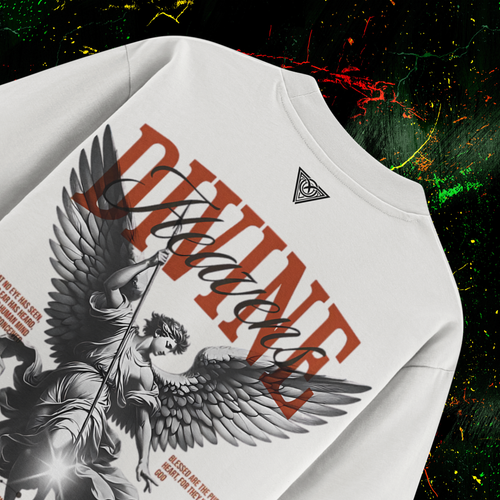 Delca Vio "Divine Wings" Graphic White T-Shirt