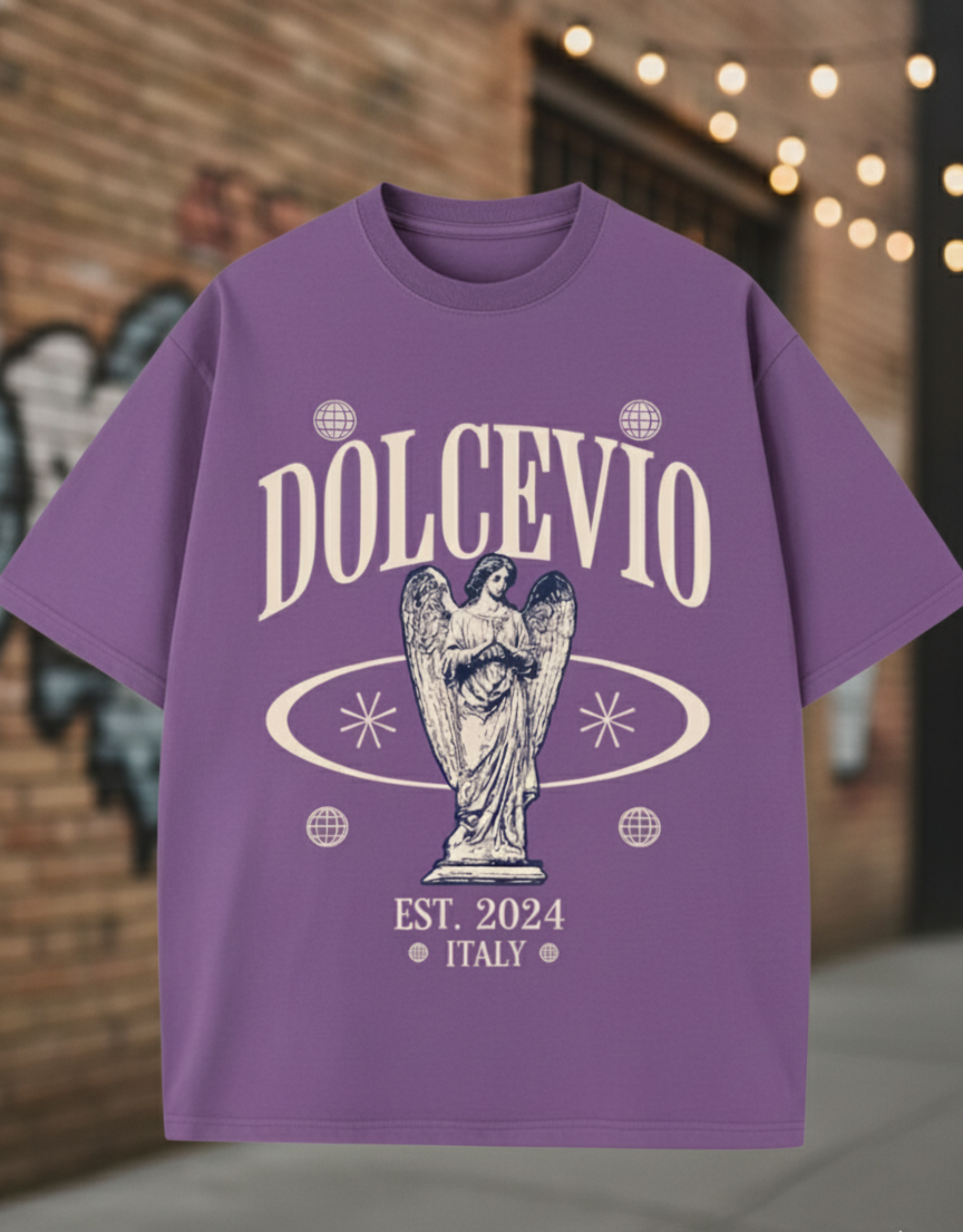DOLCEVIO "Arcangel" Oversized Lavender T-Shirt