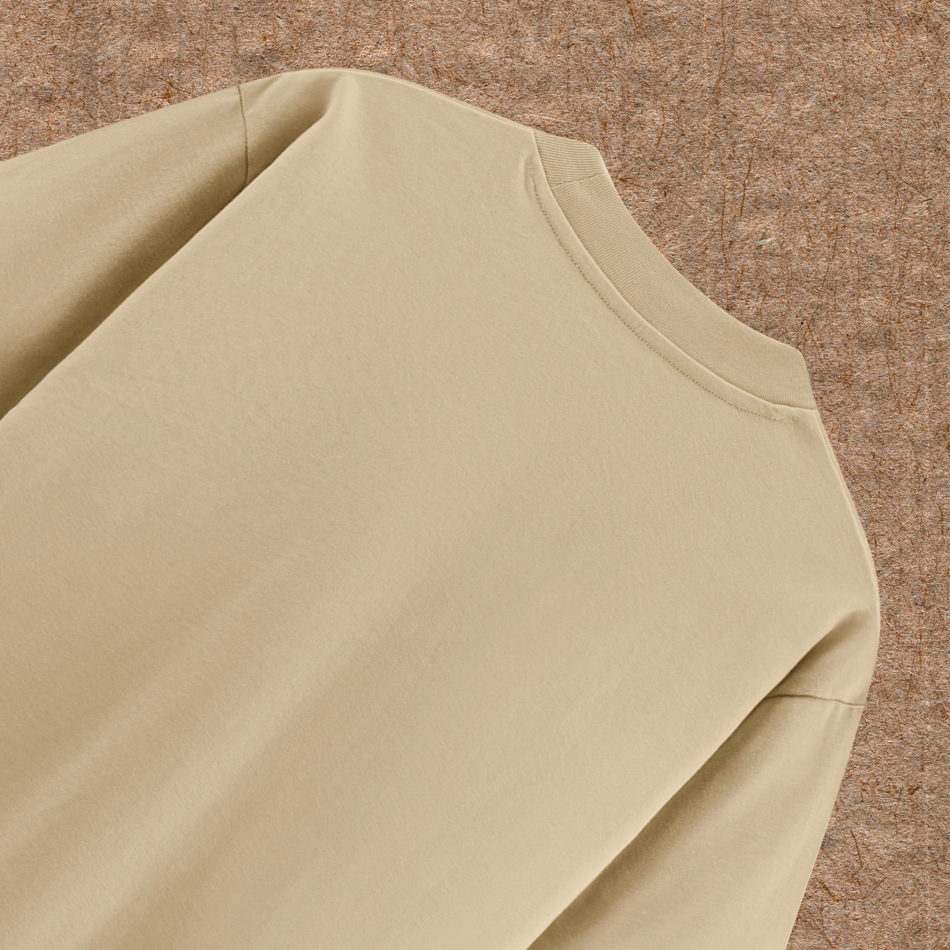 Delca Vio Luxe French Terry Tee - Desert Beige