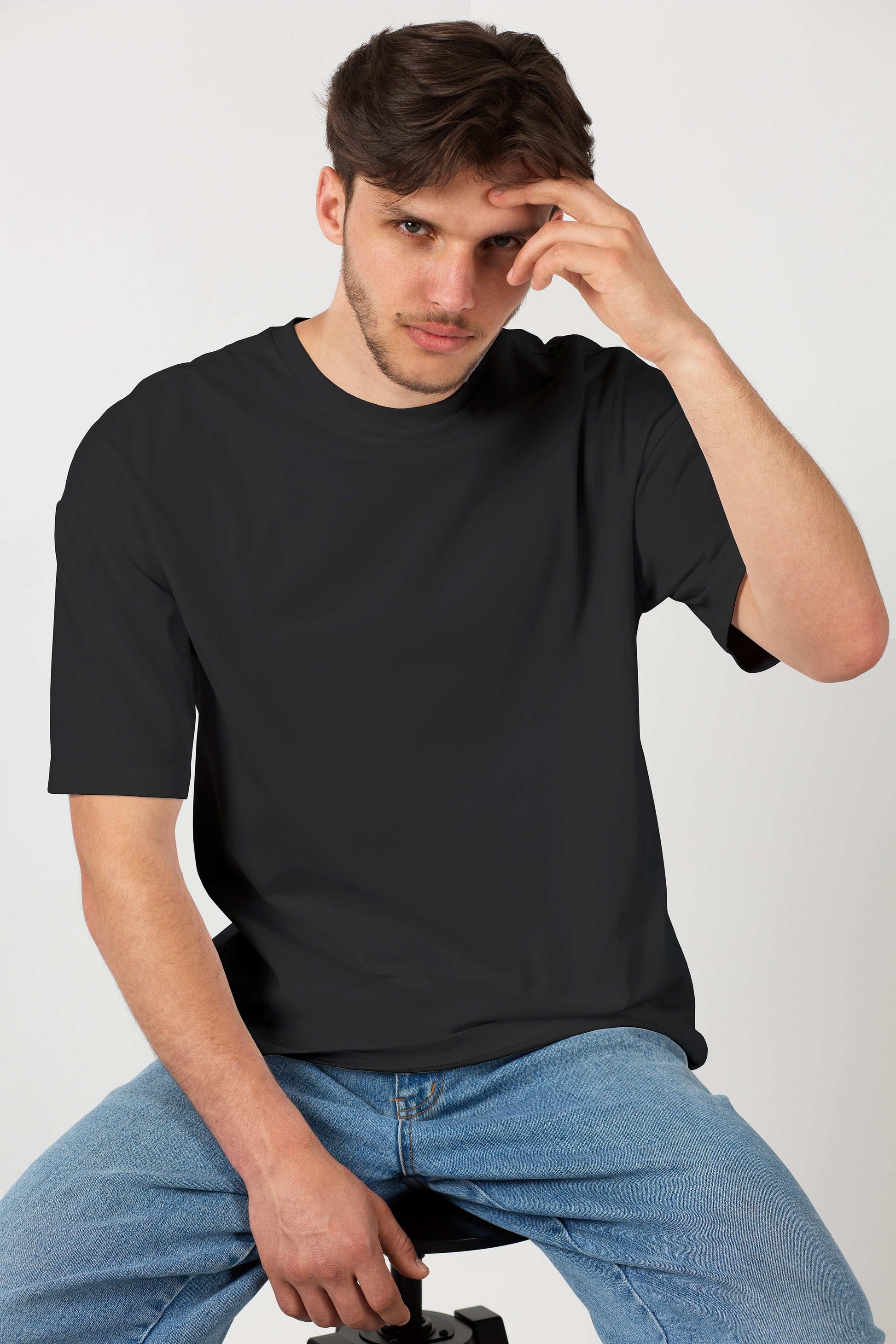 Dolce Vio Luxe French Terry Tee - Obsidian Black