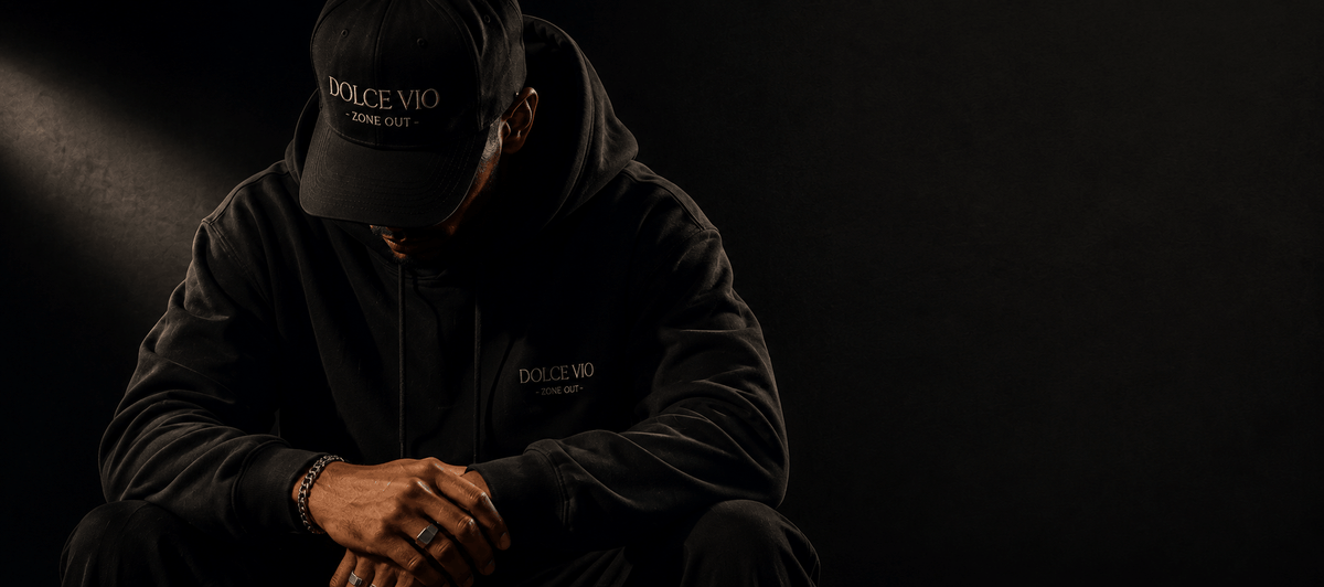 wearing dolce vio hoodie and cap