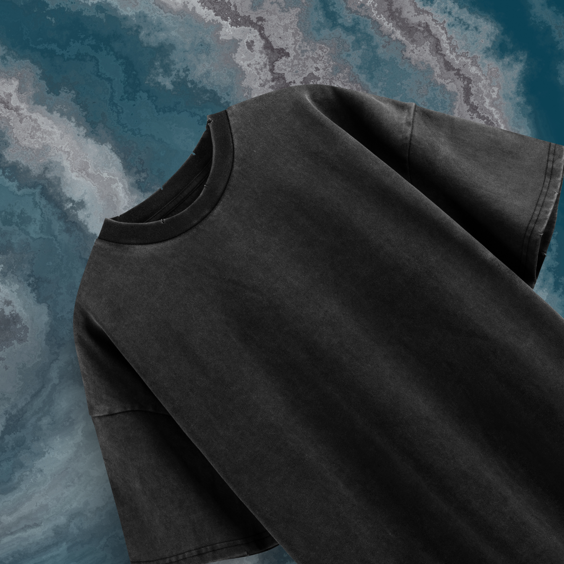 Delca Vio Pure Cotton Tee - Washed Black