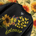 Dolce Vio "Golden Bloom" Acid Wash Graphic T-Shirt
