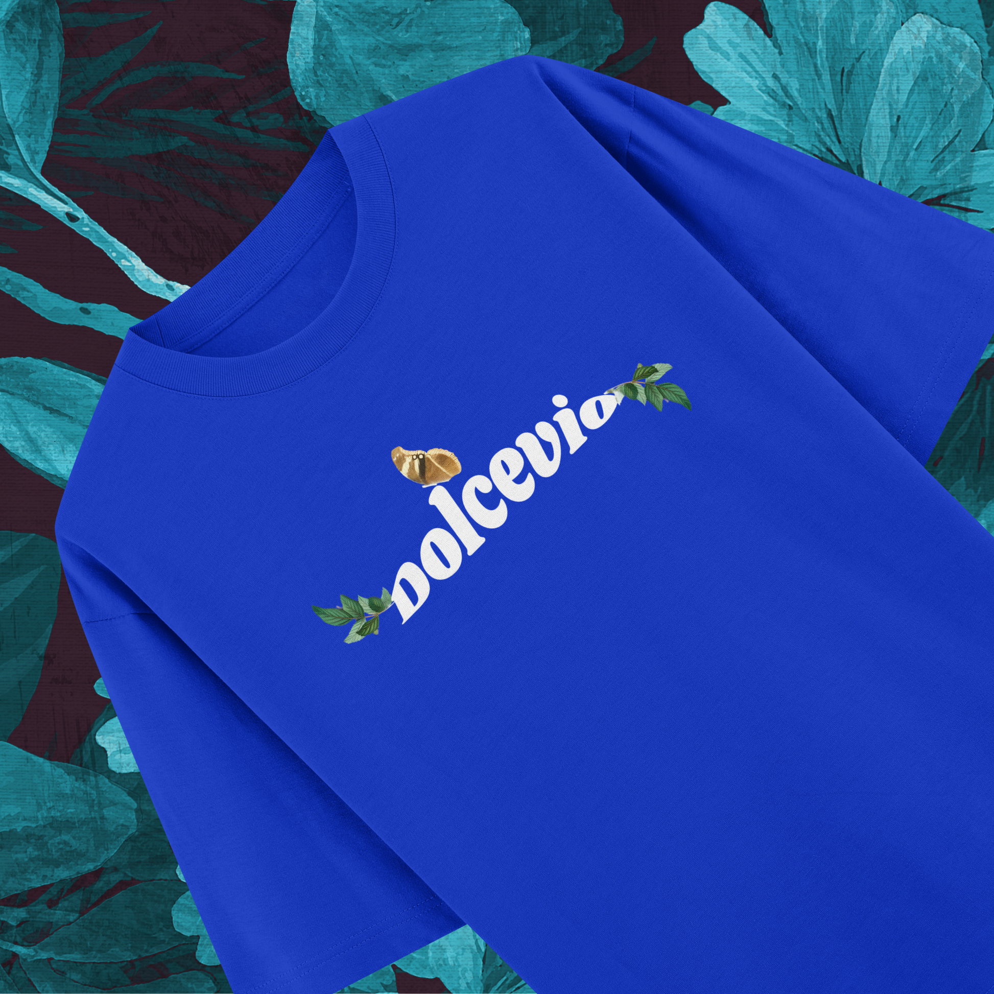 Delca Vio "Apathy Bloom" Royal Blue Graphic T-Shirt