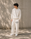 Off white baggy pants for men